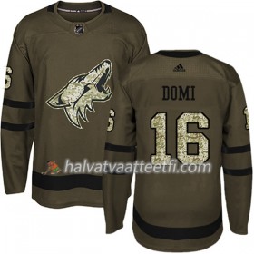 Miesten NHL Arizona Coyotes Pelipaita Max Domi 16 Adidas 2017-2018 Camo Vihreä Authentic